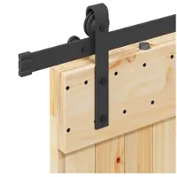 vidaXL Schuifdeur NARVIK, natuurlijk en zwart, 70 x 210 cm (152,5 cm)
