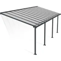 Canopia Palram | - Terrasoverkapping Olympia - Helder - Donkergrijs 739x294cm