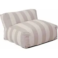 Oviala - Gestreepte tuinstoel voor modulaire bank beige - Mixi