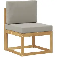 vidaXL Buiten bank set 4 st Wit en Lichtgrijs Polyester