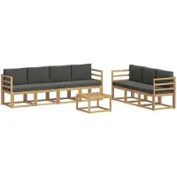 vidaXL Buiten bank set 7 st