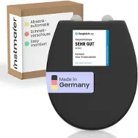 INSTMAIER Alma - toiletzitting - Made in Germany - duroplast - ovale vorm - Zwart