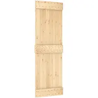 vidaXL Schuifdeur NARVIK Naturel en Zwart 70 x 210 cm (152,5 cm)