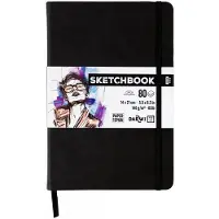 Clairefontaine DFY - Schetsboek - A5 - 14 x 21 cm - 140 g - Zwart - 80 vellen