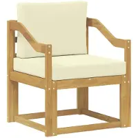 vidaXL Buitensofa Polyester Wit en Crème
