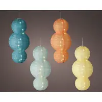Lumineo Solar Lantaarn Nylon Ø28x58cm Verschillende verschillende Nylon Lantaarn