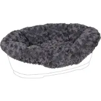 Flamingo Hondenkussen Tuck Cuddly Grijs XXL – 110x74x30 cm – elastische pluche hoes – perfect voor Tuck hondenmand –