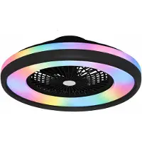 Freelight Plafondventilator Ventola Tuya Ø 60 cm RGB zwart
