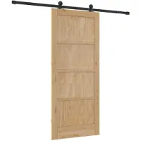 vidaXL Schuifdeur ORKDAL 86 x 198,5 cm Massief grenenhout Naturel