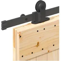 vidaXL Schuifdeur NARVIK, natuurlijk en zwart, 70 x 210 cm (152,5 cm)
