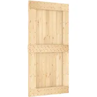 vidaXL Schuifdeur NARVIK Naturel en Zwart 100 x 210 cm (213,5 cm)
