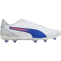 Puma King Pro Gras / Kunstgras Voetbalschoenen (MG) Wit Blauw Lichtroze