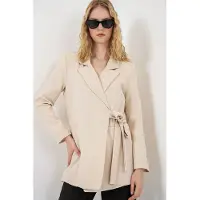 Big Dart Lange Striksluiting Sjaalkraag Blazer