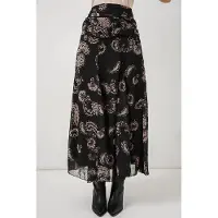 Big Dart Hoge Taille Paisley Maxi Rok