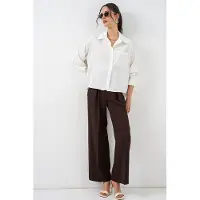 Big Dart Oversized Lange Mouw Geprinte Shirt met Zak