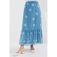 Big Dart Geprinte Maxi Rok met Bloemenmotief