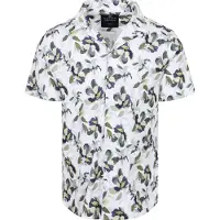 Desoto Short Sleeve Overhemd Festival Wit Groen