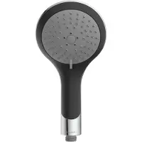 Schutte BROADWAY Handdouche - Douchekop ø 12 cm - 5 Standen - Zwart & Chroom