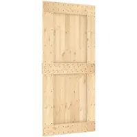 vidaXL Schuifdeur NARVIK Naturel en Zwart 95 x 210 cm (213,5 cm)