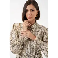 Big Dart Maxi Shirtjurk met Paisleyprint en Riem