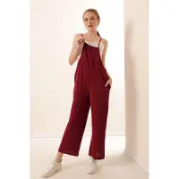 Big Dart Ontspannen Fit Brede Pantalon Jumpsuit met Vierkante Kraag