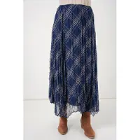 Big Dart Asymmetrische Patroon Maxi Rok