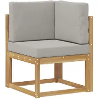 vidaXL Buiten bank set 9 st Wit en Lichtgrijs