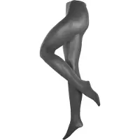 Esprit Cotton eenkleurig katoen panty dames grijs - maat 42-44