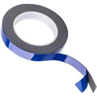 Kadax dubbelzijdige tape 19 mm x 5 m, 2 rollen, extra sterke montagetape van PE-schuim, schuimrubberen dubbelzijdige tape voor glas, metaal, kunststof en hout