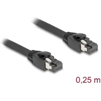 DeLOCK RJ45 Network Cable Cat.8.1 S/FTP 25 cm up to 40 Gbps black