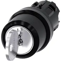 Siemens RONIS sleutelschakelaar, 22mm, slot, Knoppen + Schakelaars, Zwart