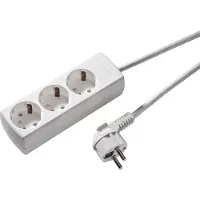 Kaiser Martin 3-weg contactdoos 45 graden met aardingskabel 3M Arctic White (Europese Stekkerdoos) - 1047ZL3-15W/KWS