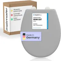 INSTMAIER Alma - toiletzitting - Made in Germany - duroplast - ovale vorm - Grijs