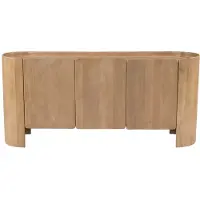 Vente-unique Dressoir met 3 deuren van mangohout - Naturel - ISLARA