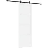 vidaXL Schuifdeur ORKDAL 83 x 232 cm Massief grenenhout Wit