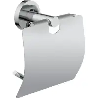 Schutte London toiletpapierhouder met klep chroom