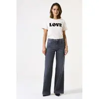 Garcia Celia wide dames Jeans, 36/32, Zwart, Wide fit