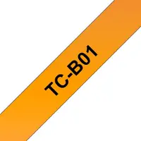 Brother TC-B01 'extreme' tape zwart op oranje 12 mm (origineel)