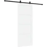 vidaXL Schuifdeur ORKDAL 83 x 202 cm Massief grenenhout Wit