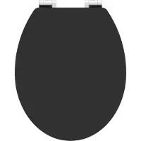 INSTMAIER Gaia - toiletzitting - MDF hout - duurzaam met FSC-certificering - Zwart