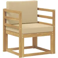 vidaXL 2 Stuk Buiten bank set Polyester Wit En Beige