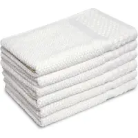 PHLOX Soft popcorn gastendoekjes 30x50 cm set van 6 100% katoen 500 g/m2 -