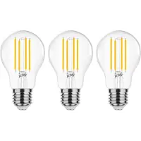 Modee Lighting E27 LED Lamp Dimbaar 8W - 1055lm - 2700K - Warm Wit - LED Filament Globe A60 - Vervangt 75W Halogeen Gloeilamp - 3 stuks
