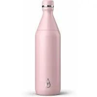 Motivai Easy Sip - RVS Thermosfles met Draaidop – 600ML (20oz) – Lekvrij & Dubbelwandig – Thermosbeker Waterfles To Go – BPA-vrij – Roze