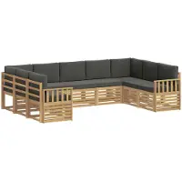 vidaXL Buiten bank set 7 st Wit en Anthraciet Polyester