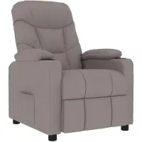 vidaXL Massagestoel stof taupe