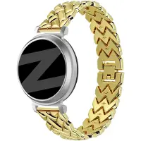 Bandz Metalen 'V-Type' bandje geschikt voor Garmin Lily 2 / Pebble Round 2 - Goud