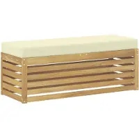 vidaXL Buiten bank set Wit en crèmekleurig 115 x 43 x 45 cm