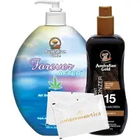 Australian Gold SPF 15 Spraygel met bronzer + Forever After + 2 Verfrissingsdoekjes