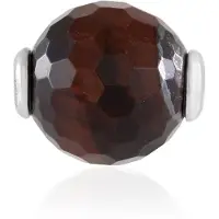 Cavill - Ronde Rode Tijgeroog Hanger 20,15 ct - 925 Sterling Zilver Platina - Madagaskar Edelsteen - Facetten Tijgeroog Sieraad - Luxe Zilveren Hanger